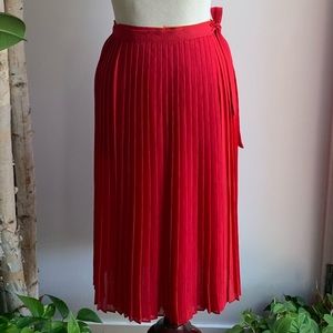 VTG Sheer Pleated Wrap & Tie Skirt